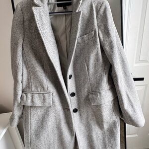 Banana Republic Light Gray Herringbone Jacket